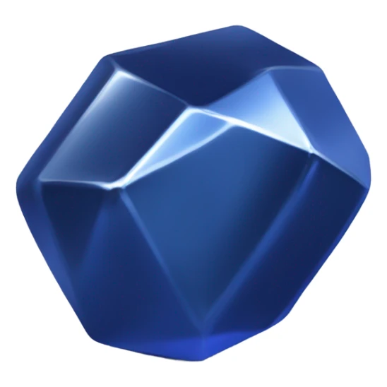 a single piece of cobalt metal sticker