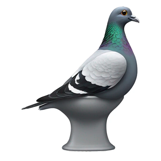 Pigeon on toilet  sticker