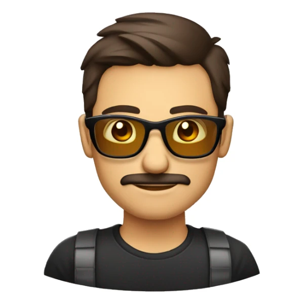 Hombre rubio con gafas tomando una taza de café expreso sticker