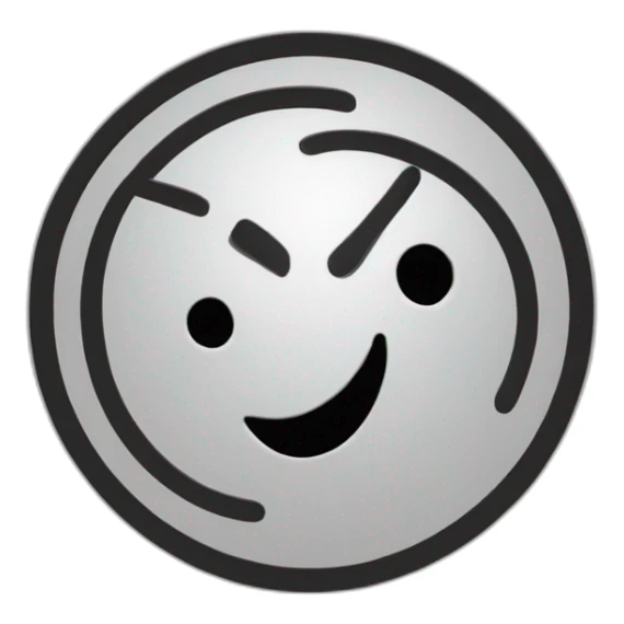 Black circle and a tick in center of the circle sticker