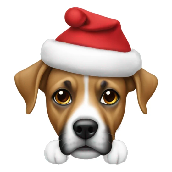 Dog with Christmas hoodie sticker