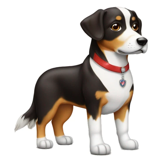 Appenzeller sehnenhund braun mit krone sticker