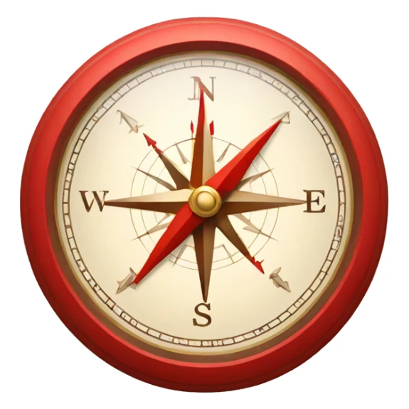 red compass  sticker