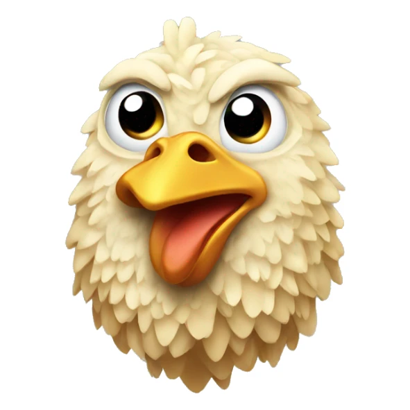 chicken with many eyes, chicken made of diamond sticker