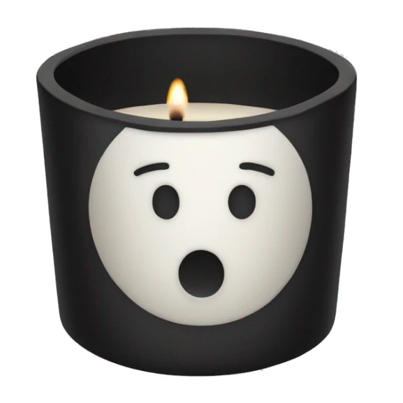 Fragrance candle with black color sticker