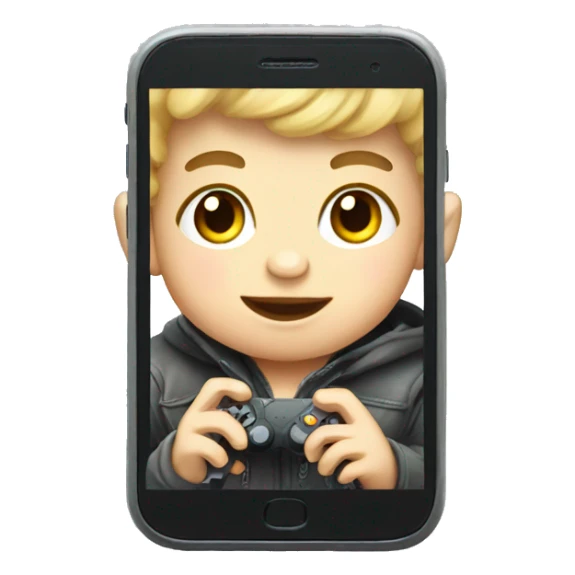 Baby gamer mobile phone  sticker
