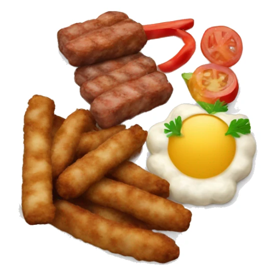 A Plate of Cevapcici an Pommes sticker