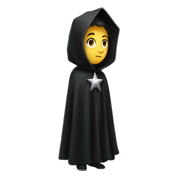 black starry cloak no person clothing silver stars sticker