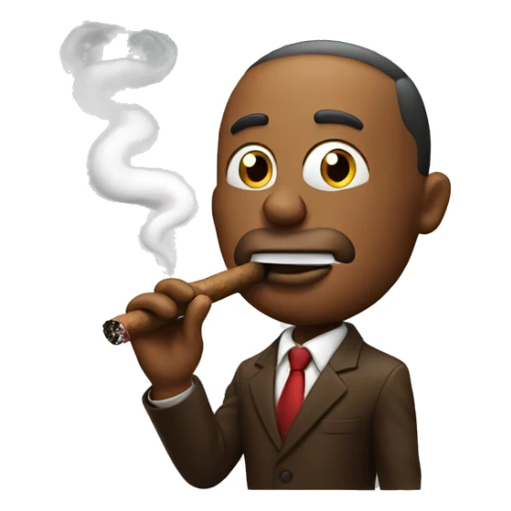 Smoking a cigar sticker