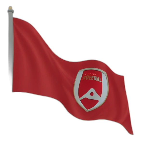 Arsenal fc waving flag sticker
