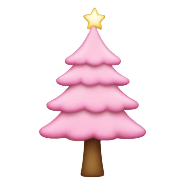 light pink christmas tree sticker