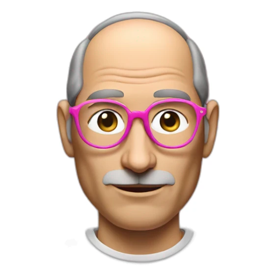 Steve jobs with pink Glasses sticker