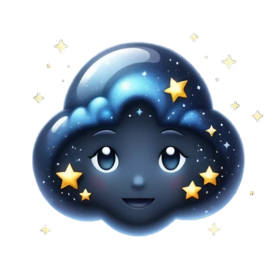 Dark dull divine celestial glistening glossy sparkly shiny glittery scenery  sticker