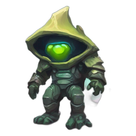 alien mountain creature scifi roguelike rpg style inspired by slay the spire digital art sticker