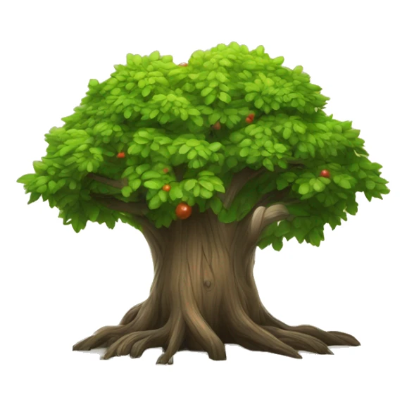 plein de fuilles différente sur un tron d'arbre sticker