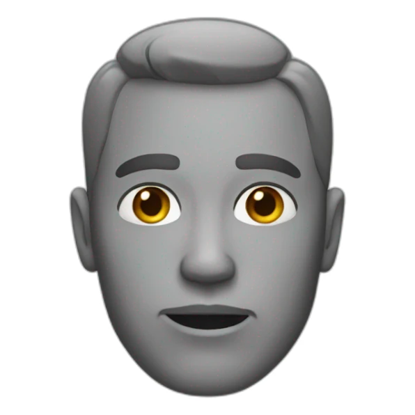 Plain emoji with jawline sticker