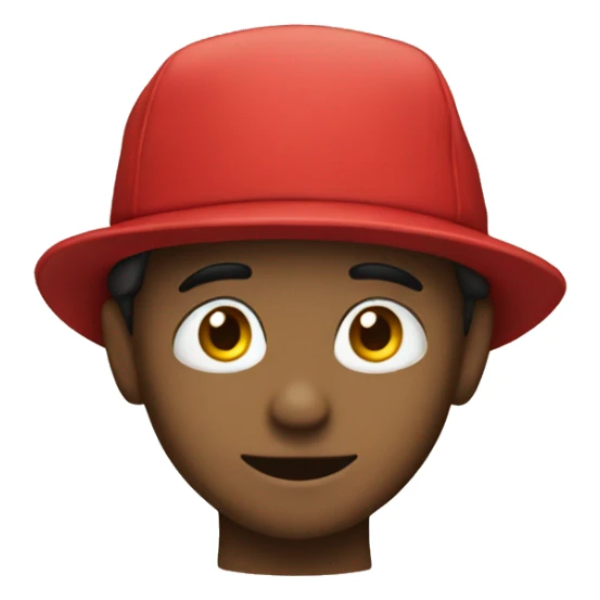 Boy with red hat on sticker