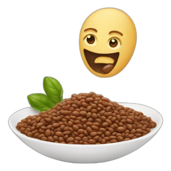someone being made fun of for eating beans sticker