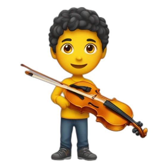 boy-in-a-color-yellow-holding-orange-violin-and-yellow-paintbrush sticker