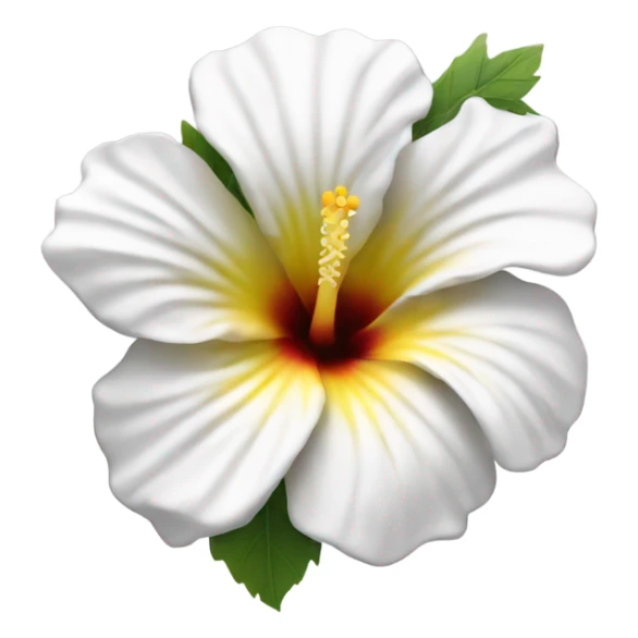  white hibiscus flower with a yellow center  sticker