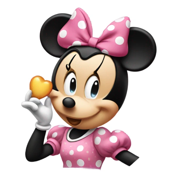 Minnie Mouse blowing a kiss sticker