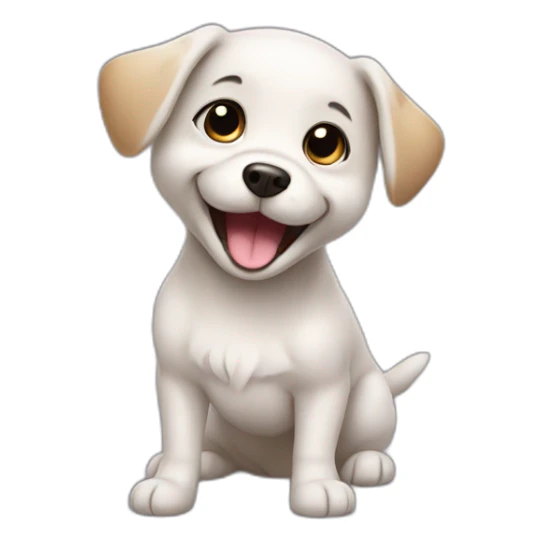 cute little dog excited to see you sticker