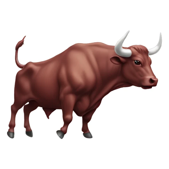 light maroon bull head charging up sticker