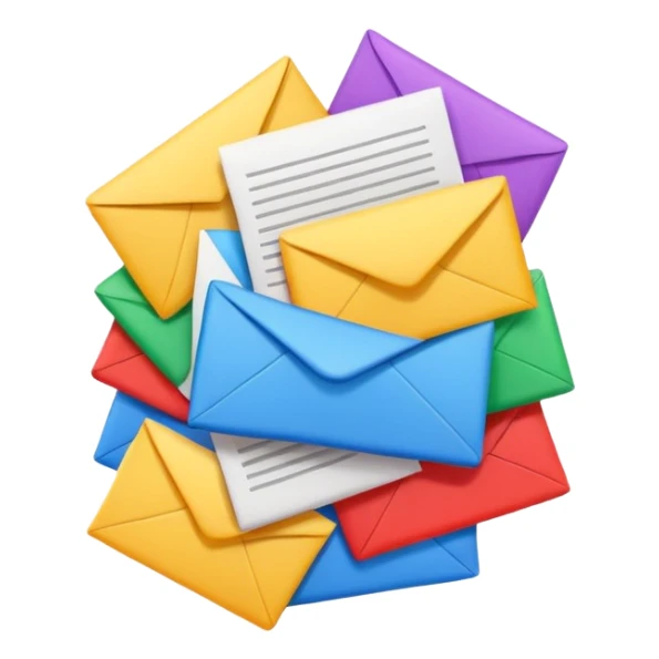 a lot of notification mail to respond sticker