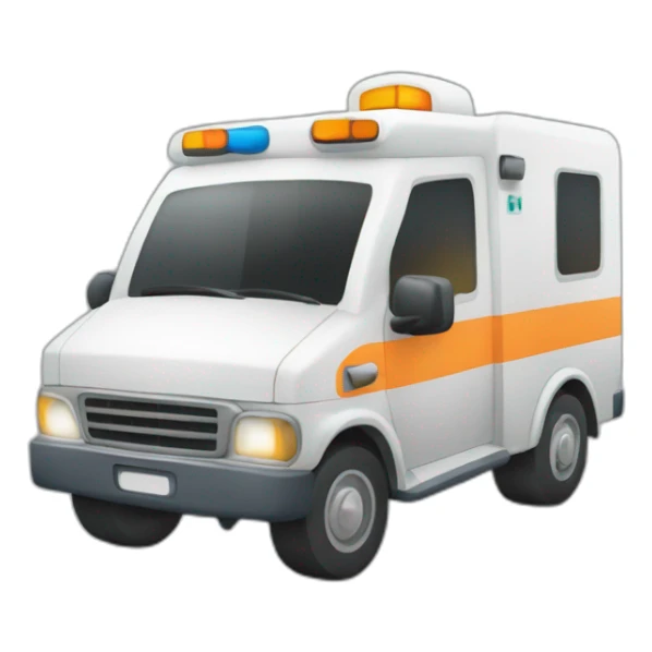 Técnico de ambulancia llegando al hospital  sticker