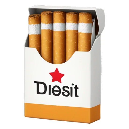 photorealistic pack of cigarettes sticker
