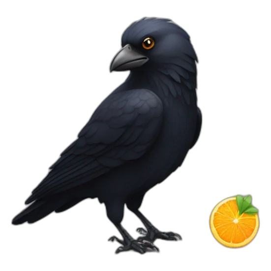 Corbeau noir qui boit du fanta sticker