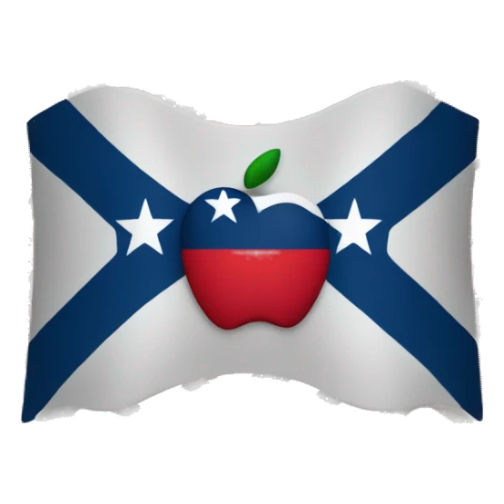 similar shape and shading as all the Apple emojis for flags but for Texas. One star on blue sticker