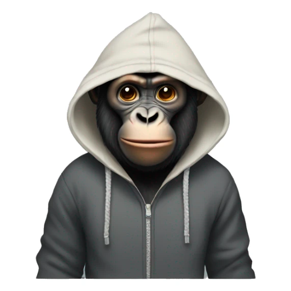 Gorrila with a hoodie sticker