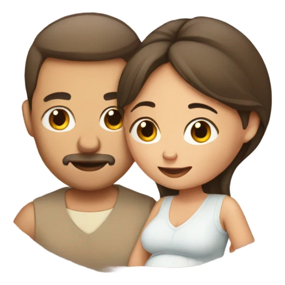 Pregnant woman with man  sticker