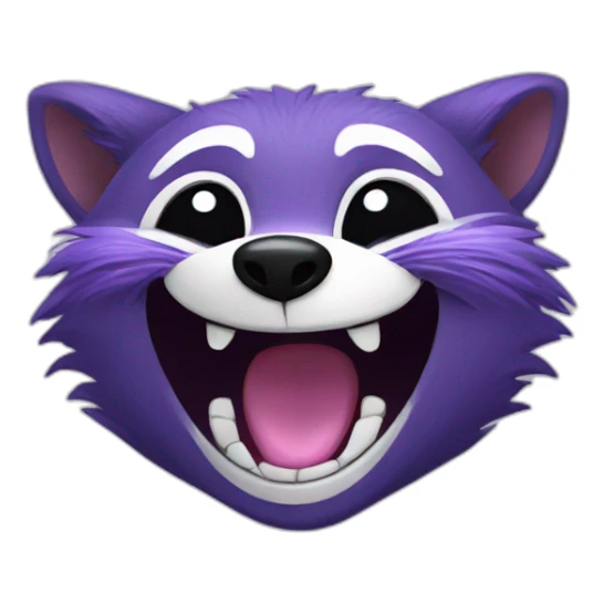 violet raccoon is laughing sticker