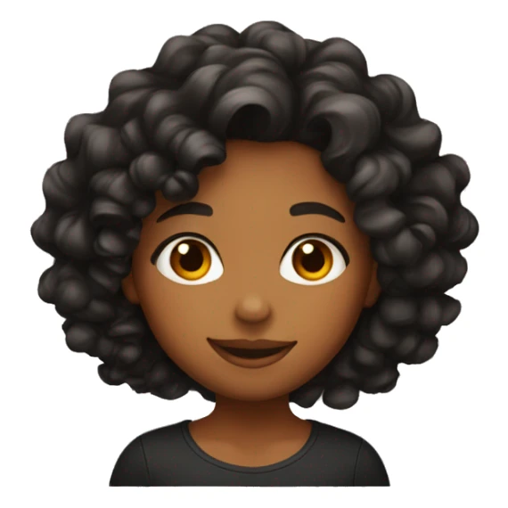 a girl with black and orange curls  sticker