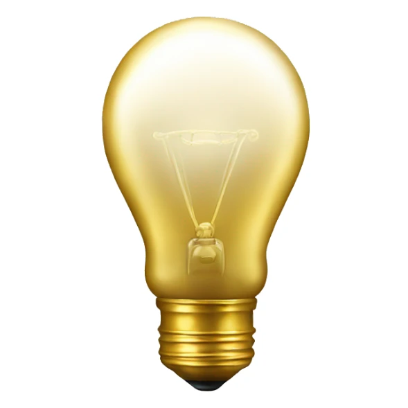Lightbulb made of gold sticker
