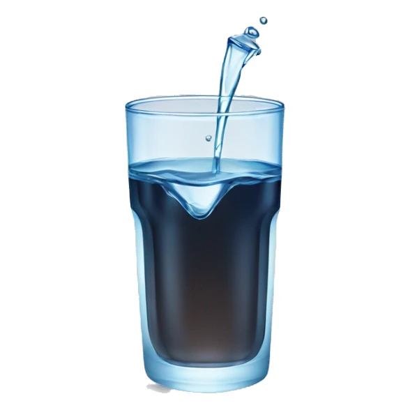 Glass of water spilling  sticker