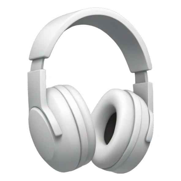 white headphone sticker