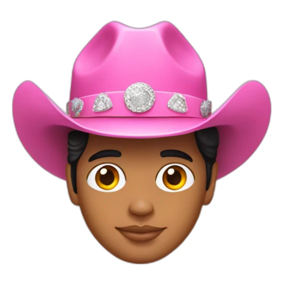 Elvis Presley with pink cowboy hat sticker