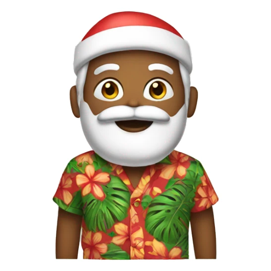 santa with hawaiian shirt sticker