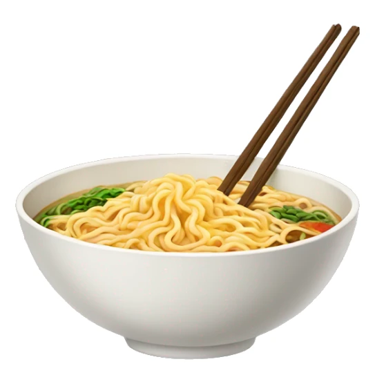 Asian Ramen noodles in a bowl with chopsticks  sticker