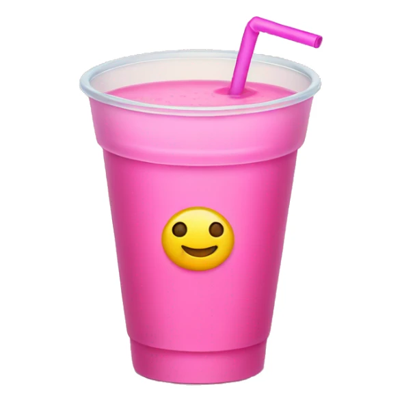 Pink and yellow juice in a cup sticker
