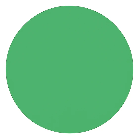Small green circle with center offset to the right sticker