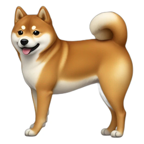 shiba wearing brown boots on front and back feet sticker