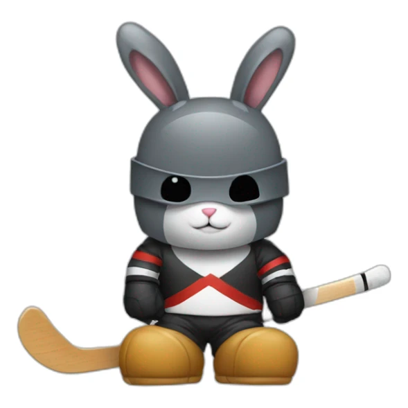bunny with hockey mask sticker