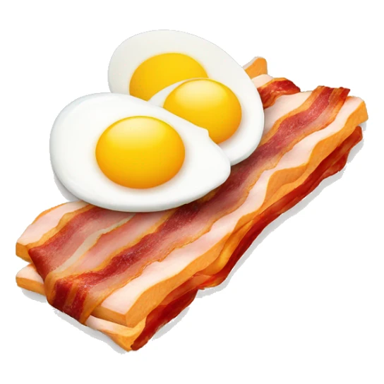 two eggs and a strip of bacon sticker