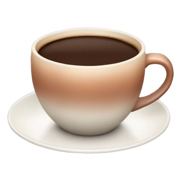 Realistic isolated rose gold,brown, and cream gradient coffee cup . sticker