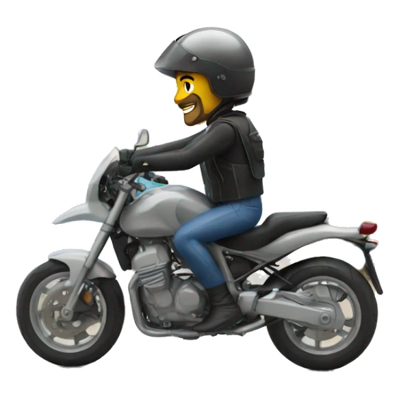 motorcycle rider with a background showing the mountains and the beach. sticker