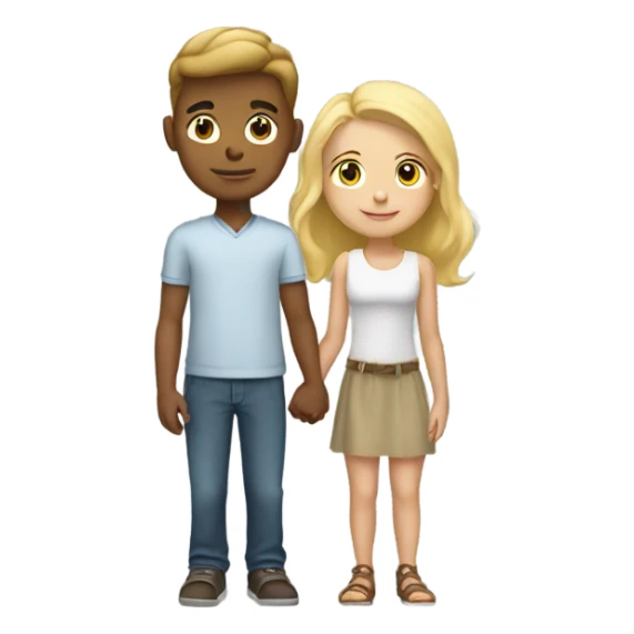 A popular hot blonde holding  hands a handsome hot teenage tall boy  sticker